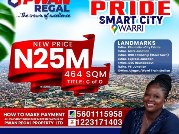 Urban pride Smart City Estate, DSC Expressway, udu.delta state