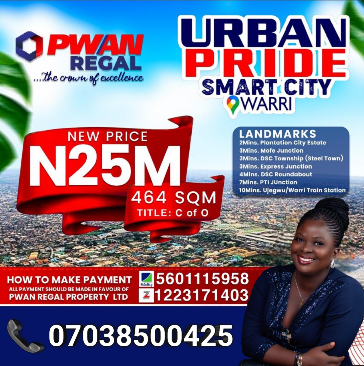 Urban pride Smart City Estate, DSC Expressway, udu.delta state